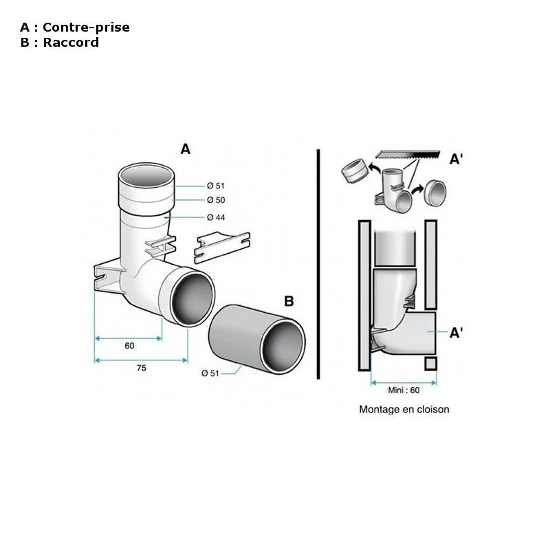 Aldes Contre-Prise Universelle 11070061 3 Aldes Contre-Prise Universelle 11070061