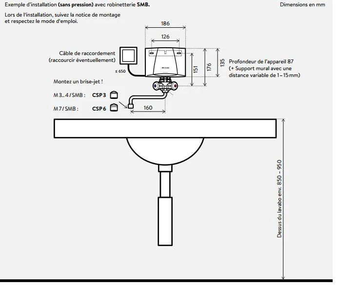 Chauffe Eau électrique Instantané - CLAGE - M/SMB 5 Chauffe Eau électrique Instantané - CLAGE - M/SMB – Image 3