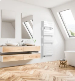 Radiateur Sèche-serviettes ATLANTIC – Adélis Mixte Avec Soufflerie – Blanc Brillant