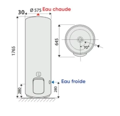 Chauffe Eau électrique ATLANTIC – Aquéo 17 Chauffe Eau électrique ATLANTIC – Aquéo -Valor Magasin aqueo sur socle dimension
