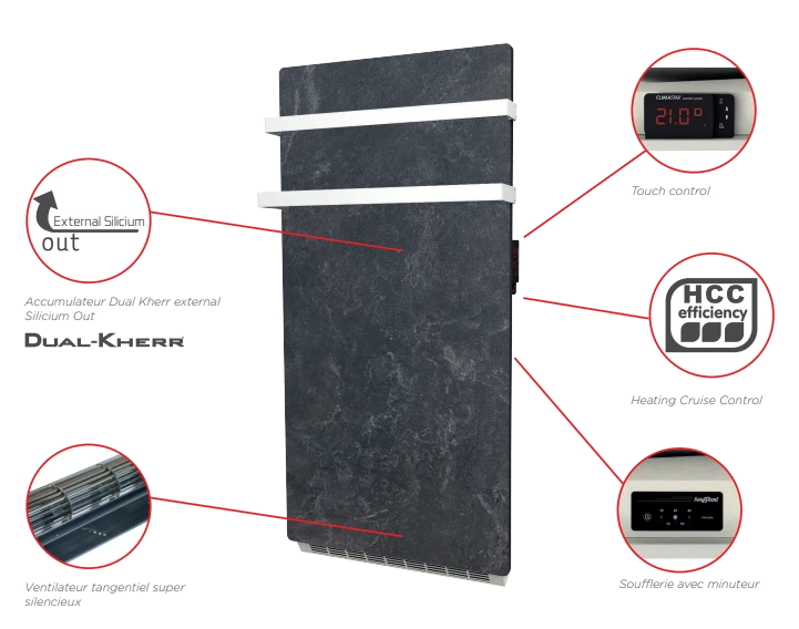 Radiateur Sèche-serviettes VALDEROMA – Godai – 1700W – Natura Blanc – NB17BLG 4 Radiateur Sèche-serviettes VALDEROMA – Godai – 1700W – Natura Blanc – NB17BLG – Image 2