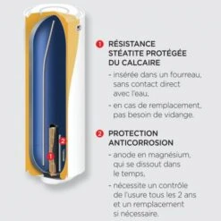 Chauffe Eau électrique - THERMOR - Stéatis -Valor Magasin chauffe eau electrique steatis thermor mural vertical etroit 1200w 2 personnes blanc 3