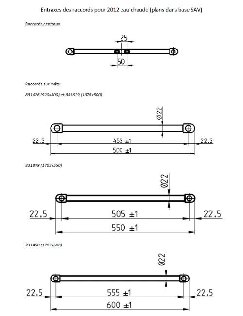 Sèche Serviettes - 2012 - Atlantic - Vertical - Blanc - Raccords Centrés 5 Sèche Serviettes - 2012 - Atlantic - Vertical - Blanc - Raccords Centrés – Image 3