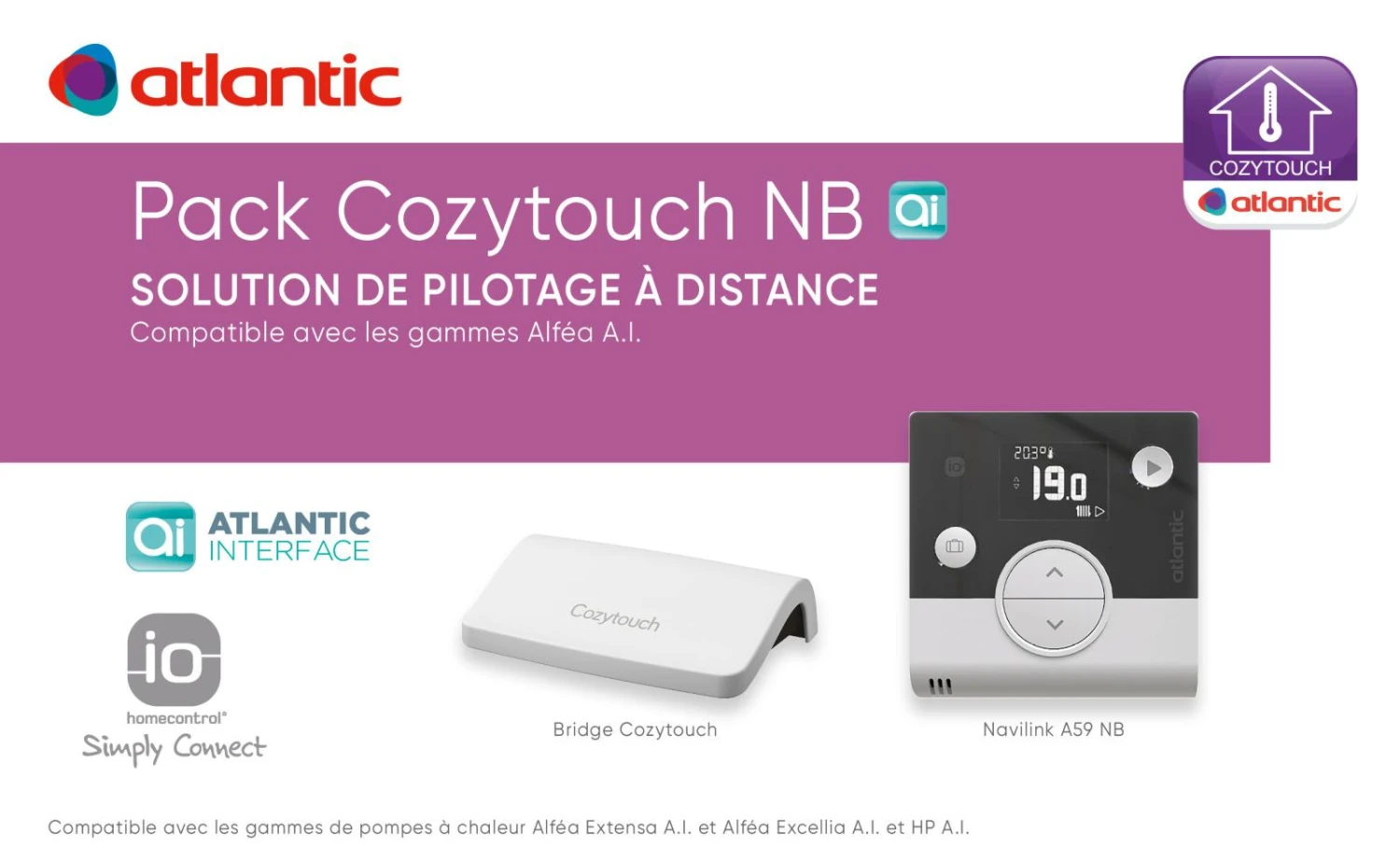 Atlantic Pack Cozytouch AI Navilink + Passerelle Bridge - 501003 5 Atlantic Pack Cozytouch AI Navilink + Passerelle Bridge - 501003 – Image 3