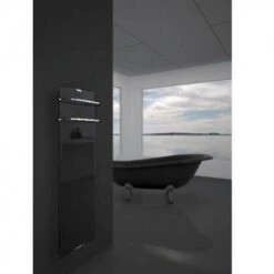 Sèche Serviettes CAMPA - Campaver Bains Select - Vertical - 1000W - Noir Astrakan - CVSC10SEPB -Valor Magasin radiateur seche serviettes campaver bains select 30 1000 w noir astrakan 5