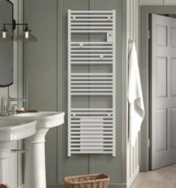 Sèche Serviettes THERMOR - Riva 4 Etroit - Vertical – Sans Soufflerie - Blanc Brillant